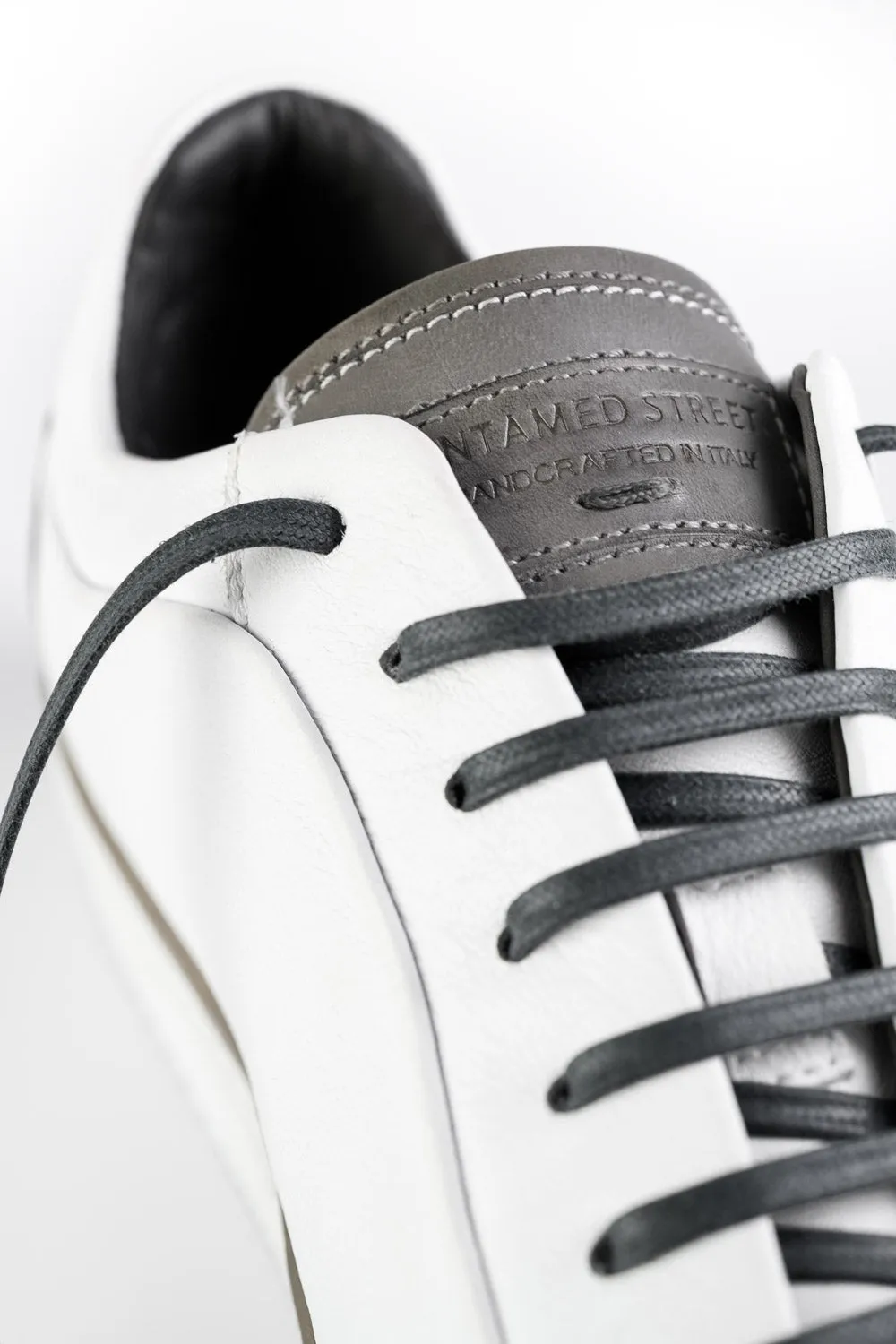 SOHO EDGE white grey welted sneakers.