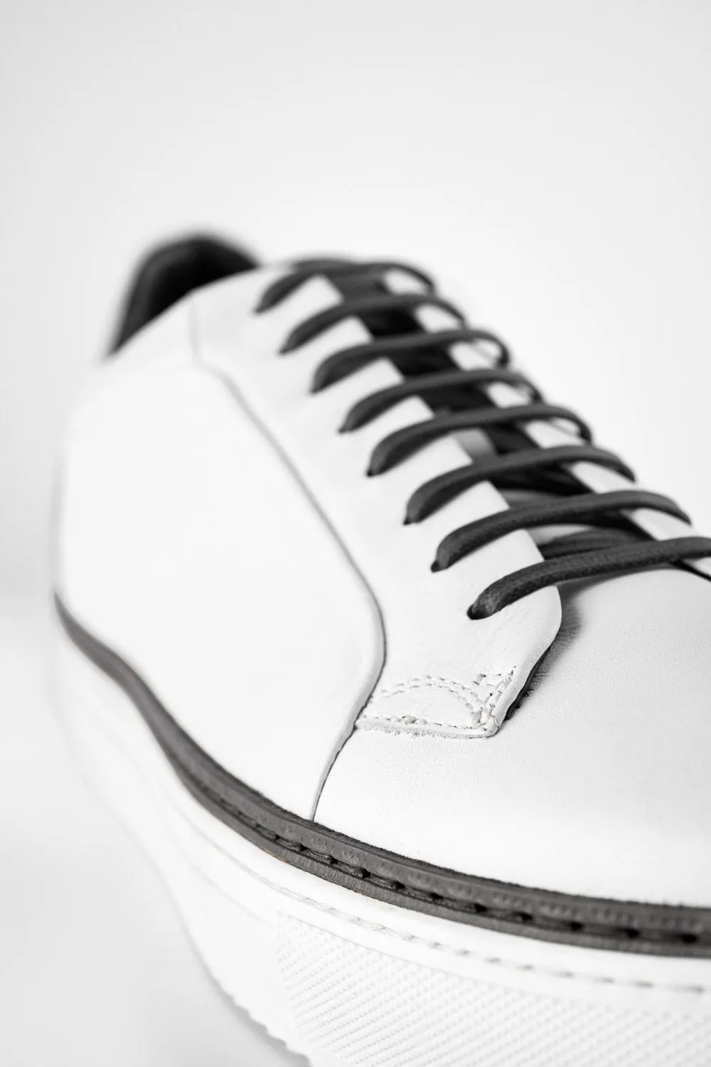 SOHO EDGE white grey welted sneakers.