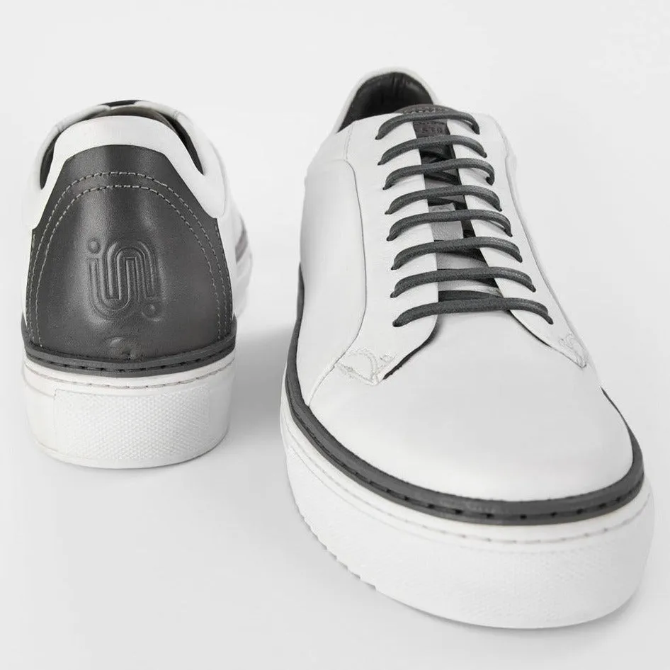 SOHO EDGE white grey welted sneakers.