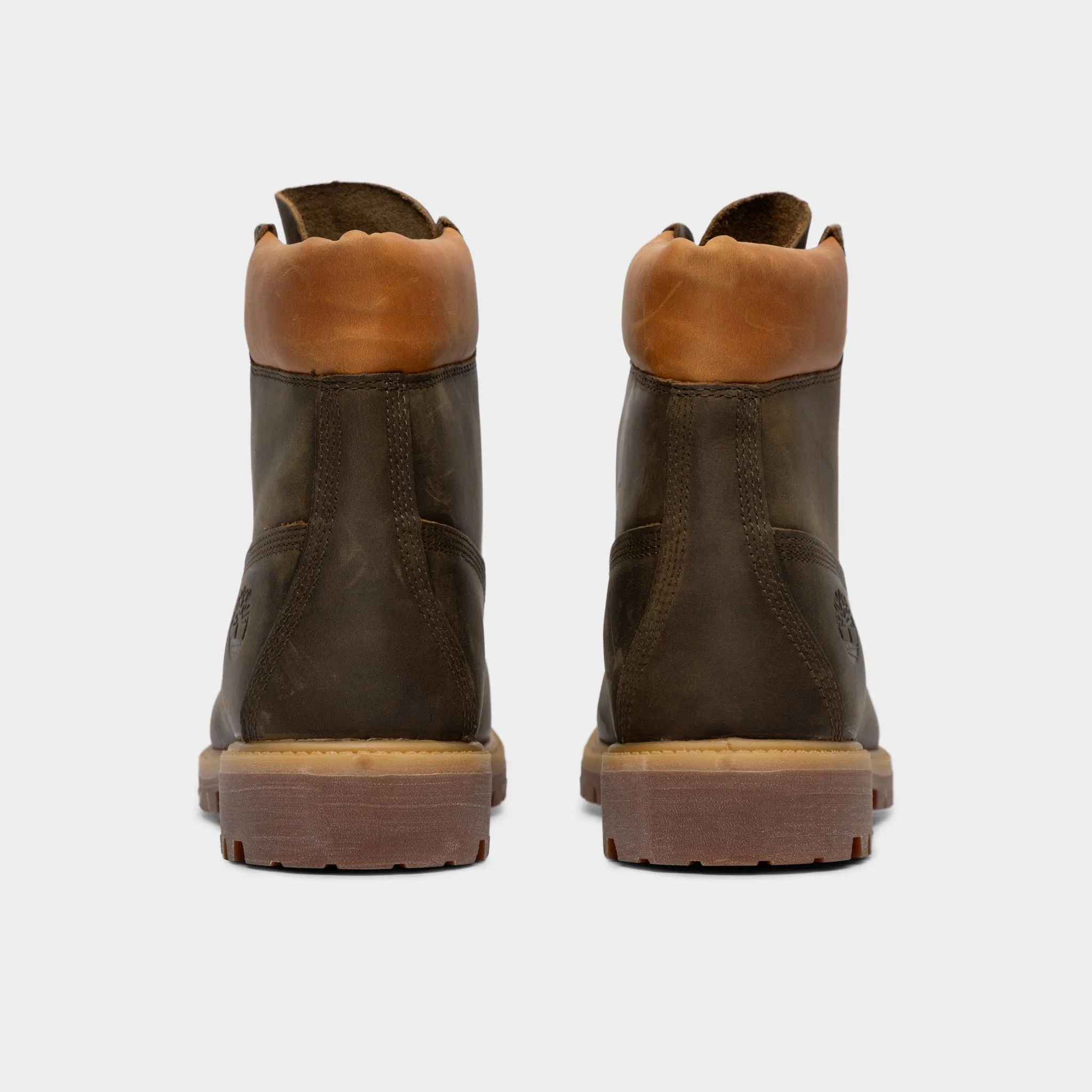 Timberland Premium 6-Inch Waterproof Boot / Olive Brown Full-Grain