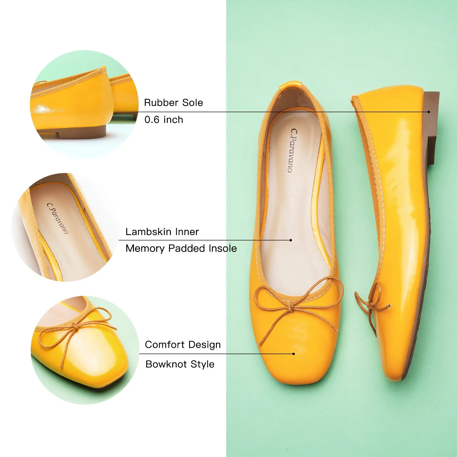 Tiny Bowknot Ballet Flats Yellow