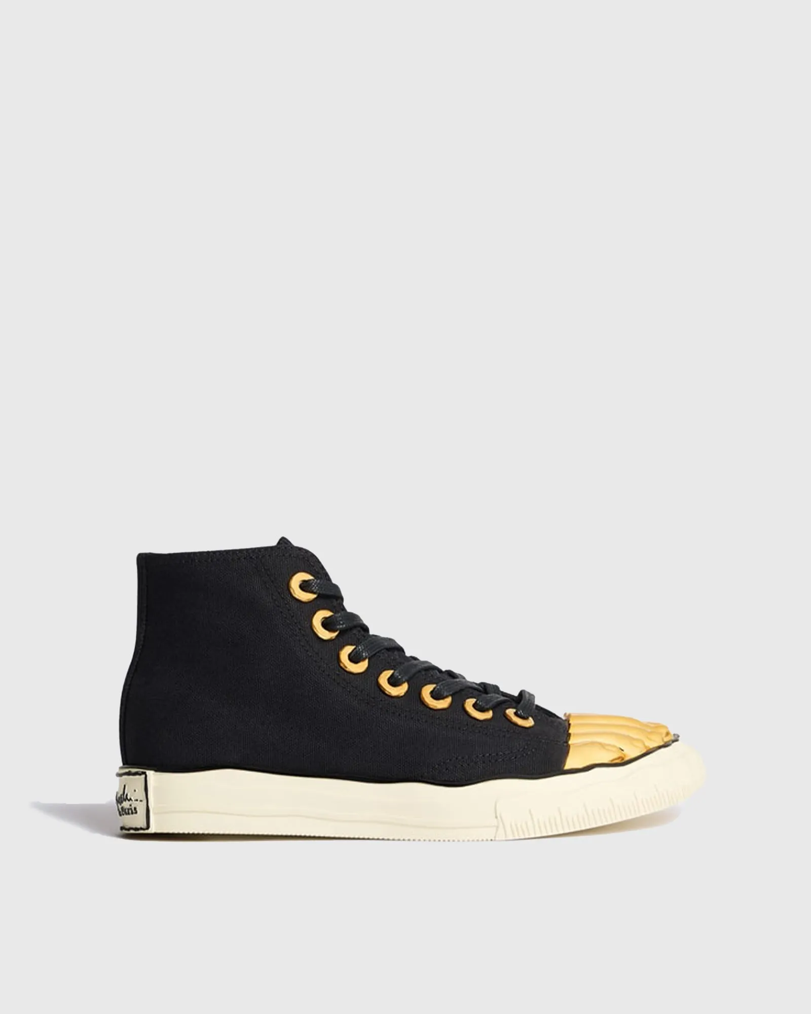 Vanda Gold Toe Sneaker In Black