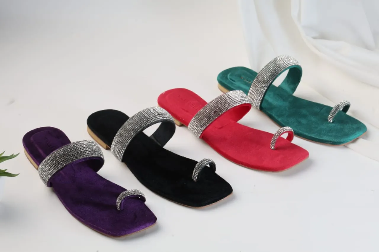 WALKBROS WOMEN'S MASH STRAP SLIPPERS - BLACK
