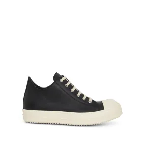 Washed Calf Leather Sneaker in Black/Milk