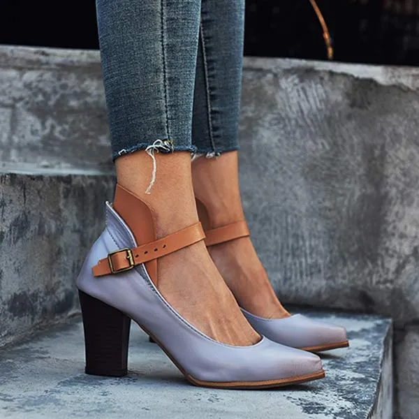 Women'S Retro High Heel Fashion Shoes 74868453C