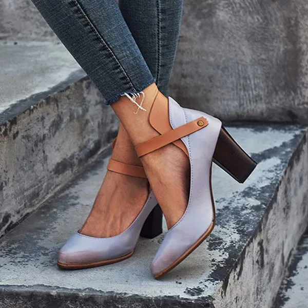 Women'S Retro High Heel Fashion Shoes 74868453C